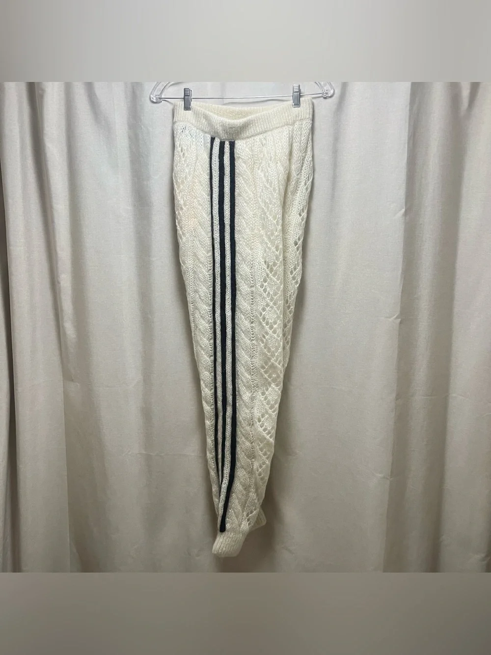 $2150 Gucci X Adidas Wool Mohair Knit Jogger with Removable Silk Shorts, Medium